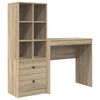 vidaXL Bureau Ch&ecirc;ne Sonoma 125,5 x 40 x 127 cm 2 pc