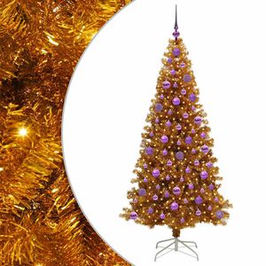 vidaXL Sapin de No&euml;l Dor&eacute; 180 cm PET