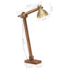 vidaXL Lampadaire Laiton Bois de manguier massif E27