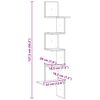 vidaXL &Eacute;tag&egrave;re d'angle murale vieux bois 32x32x127,5cm bois ing&eacute;nierie