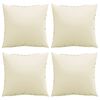 vidaXL Coussins de canapé lot de 4 crème 40x40 cm tissu