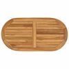 vidaXL Plateau de table ovale Bois de teck massif Naturel