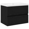 vidaXL Cabinet de lavabo Ch&ecirc;ne noir 60 x 39 x 62 cm Bois d'ing&eacute;nierie