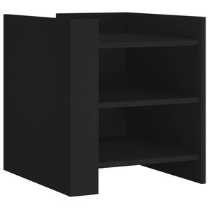 vidaXL Table de chevet noir 45x50x50 cm bois d&rsquo;ing&eacute;nierie