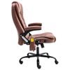 vidaXL Chaise de bureau de massage marron clair similicuir daim