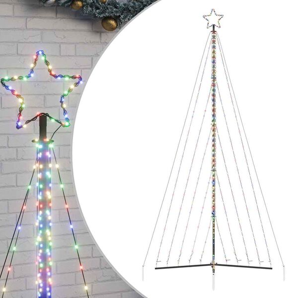 vidaXL Sapin de No&euml;l &agrave; LED 570 LED color&eacute;es 399 cm