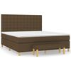 vidaXL Sommier &agrave; lattes de lit avec matelas Marron fonc&eacute; 160x200 cm
