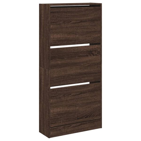 vidaXL Armoire à chaussures chêne marron 60x21x125,5cm bois ingénierie