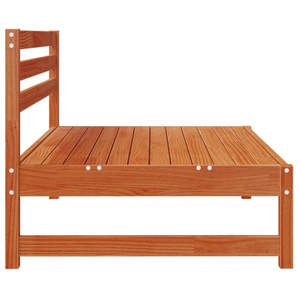 vidaXL Sofa de jardin milieu Pin massif Brun Cir&eacute; 120 x 84 x 70 cm