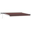 vidaXL Cadre de store manuel avec LEDs Marron et anthracite 5 &times; 3,5 m
