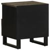 vidaXL Table de chevet noir 40x33x46 cm bois de manguier solide