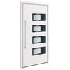vidaXL Porte d'entr&eacute;e Blanc 100x200 cm Aluminium et PVC