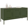 vidaXL Meuble TV vert olive 100,5x39x50,5 cm acier