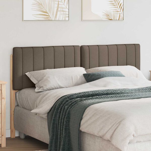 vidaXL T&ecirc;te de lit capitonn&eacute;e Marron et Taupe 160 cm Pin massif