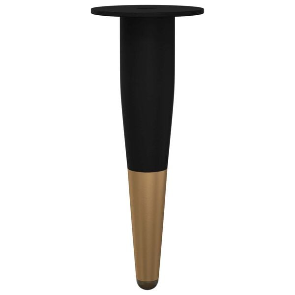 vidaXL Pieds de meuble 12 pcs Noir et or &Oslash; 40 x 98 mm Fer