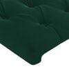 vidaXL T&ecirc;tes de lit Vert fonc&eacute; 180x7x78/88 cm Velours