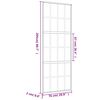 vidaXL Porte coulissante doré 76x205 cm verre ESG clair et aluminium