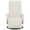 vidaXL Fauteuil inclinable avec repose-pieds cr&egrave;me similicuir