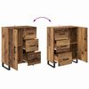 vidaXL Buffet Bois Ancien 69,5 x 34 x 90 cm Bois d'ing&eacute;nierie et fer