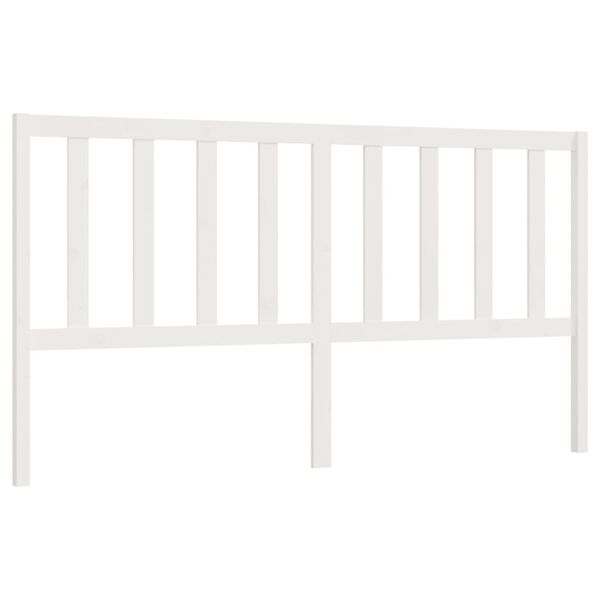 vidaXL Tête de lit Blanc 186x4x100 cm Bois massif de pin