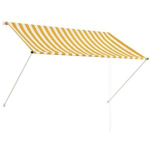 vidaXL Auvent r&eacute;tractable 200x150 cm Jaune et blanc