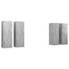 vidaXL Meubles TV 4 pcs Gris b&eacute;ton 30,5x30x90 cm Bois d'ing&eacute;nierie
