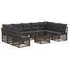 vidaXL Ensemble de canap&eacute; de jardin 10 pcs Gris polyrotin