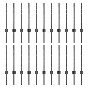 vidaXL Poteau de cl&ocirc;ture ench&acirc;ss&eacute; 22 pc Gris 100 cm
