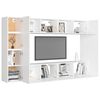vidaXL Ensemble de meubles TV 8 pcs Blanc Bois d'ing&eacute;nierie