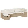 vidaXL Ensemble de Canap&eacute;s avec coussin Beige et cr&egrave;me polyrotin