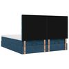 VidaXL Cadre de lit ottoman avec matelas bleu fonc&eacute; 180x200 cm velours