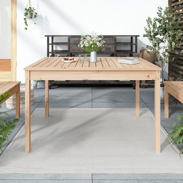 vidaXL Table de jardin 121x82,5x76 cm bois massif de pin