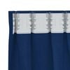 vidaXL Rideaux occultants avec anneaux 2 pcs Bleu fonc&eacute; 140 x 140 cm