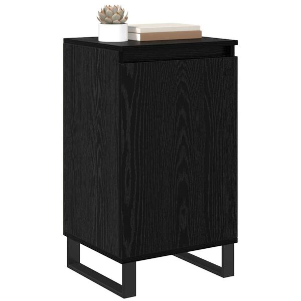 vidaXL Buffet Ch&ecirc;ne noir 40 x 35 x 70 cm Bois d'ing&eacute;nierie