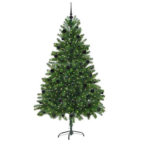vidaXL Sapin de No&euml;l avec 300 LED avec support Vert 210 cm PE