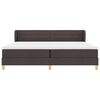 vidaXL Lit &agrave; ressorts avec matelas Marron fonc&eacute; 200 x 200 cm tissu