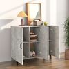 vidaXL Buffet gris béton 90x34x80 cm bois d'ingénierie