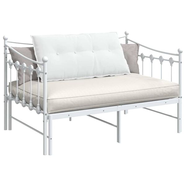 vidaXL Coussin de Dos Blanc 100 x 19 x 50 cm tissu