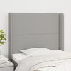 vidaXL T&ecirc;te de lit avec oreilles Gris clair 103x16x118/128 cm Tissu