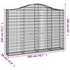 vidaXL Paniers à gabions arqués 11 pcs 200x30x140/160 cm Fer galvanisé