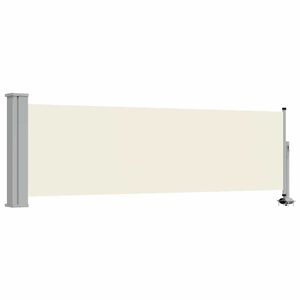 vidaXL Auvent lat&eacute;ral r&eacute;tractable de patio 80x300 cm Cr&egrave;me