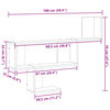 vidaXL &Eacute;tag&egrave;re murale blanc 100x15x70 cm bois d'ing&eacute;nierie