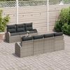 vidaXL Ensemble de canap&eacute; de jardin avec coussin 8 pcs Gris