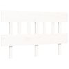 vidaXL Cadre de lit sans matelas blanc 140x190 cm bois massif