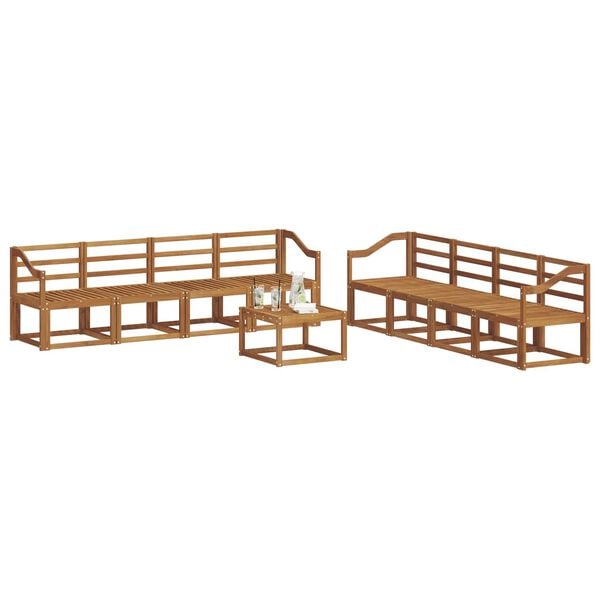 vidaXL Ensemble de canap&eacute;s d'ext&eacute;rieur 9 pcs Naturel