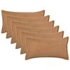 vidaXL Housse de coussin 6 pcs HOUTEN Beige 40 x 70 cm Boucl&eacute;