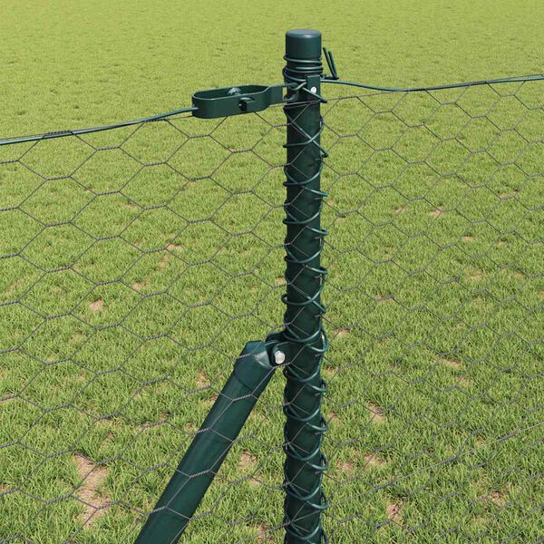 vidaXL Poteau de cl&ocirc;ture. Gris 50 x 1 m (maillage de 36 mm)