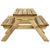 vidaXL Table de pique-nique et bancs 220x122x72cm Bois de pin impr&eacute;gn&eacute;