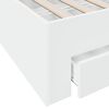vidaXL Cadre de lit avec tiroirs sans matelas blanc 75x190 cm