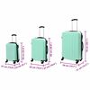 vidaXL Ensemble de valises 3 pcs Vert menthe 50 x 31 x 78 cm